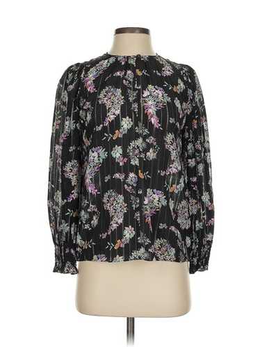 Rebecca Taylor Women Black Long Sleeve Silk Top 0 - image 1