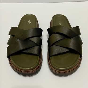 Rag & Bone Olive Crisscross Slides - image 1