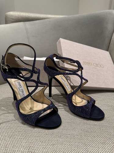 【Jimmy Choo】ジェシカ レザーサンダル 100mm Jimmy Choo Jess Leather Crisscross Flat Sandals | Neiman Marcus