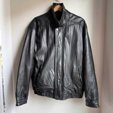 90s archive pierre cardin レザージャケット Pierre Cardin Vintage 90s Brown Leather Bomber Jacket Coat