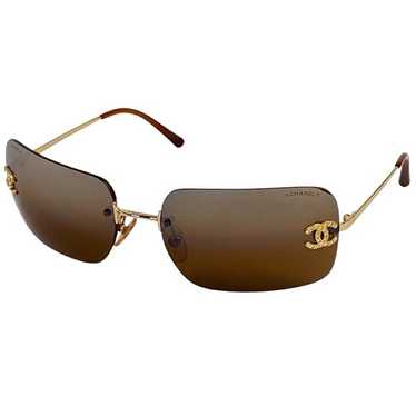 小物 CHANEL sunglasses big coco y2k GOLD case Chanel Sunglasses Y2k | eBay
