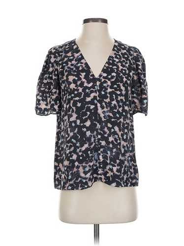 Rebecca Taylor Women Black Short Sleeve Silk Top 4 - image 1