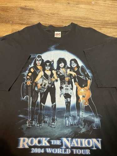 KISS　ROCK　THE　NATION　2004 WORLD　TOURTシャツ Vintage Rare Kiss 2004 Rock The Nation Ft Poison Promo Tour