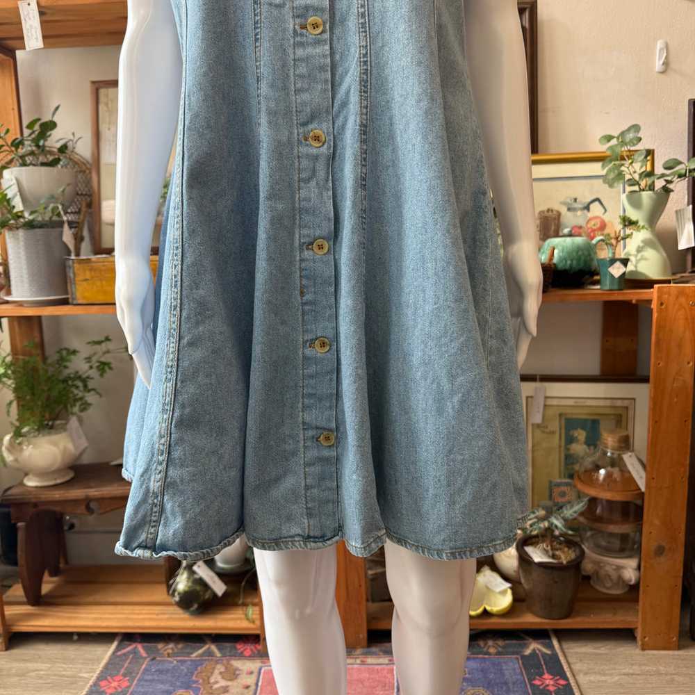 Light Wash Denim Mini Dress - image 3