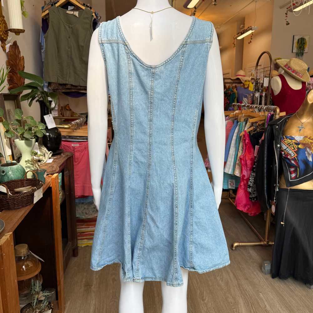 Light Wash Denim Mini Dress - image 4