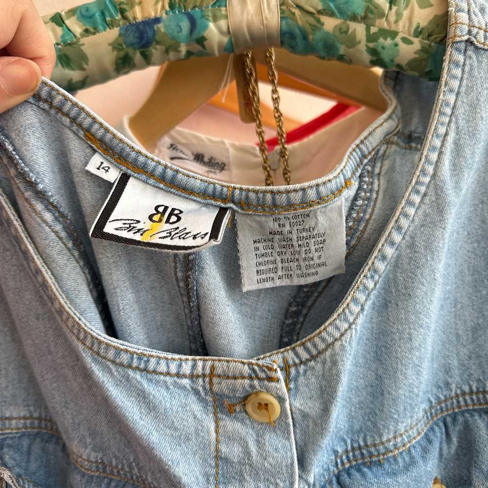 Light Wash Denim Mini Dress - image 5