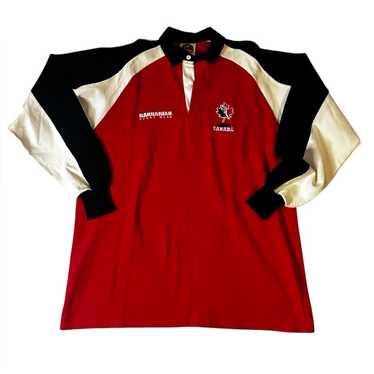 ウェア USED BARBARIAN RAGUBY WEAR Barbarian Rugby Wear Red White Blue Rugby Jersey Pullover