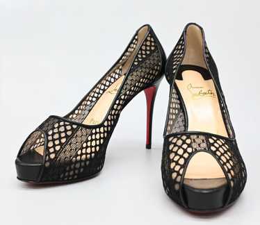 Christian Louboutin Open Toe Mesh High Heels Size… - image 1