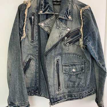 Candy stripper denim jacket - Gem
