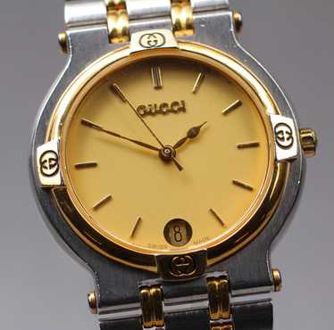 gigiさま専用　GUCCI クオーツ9000M Exc 5 GUCCI 9000M Watch GOLD Silver DATE Quartz Men's