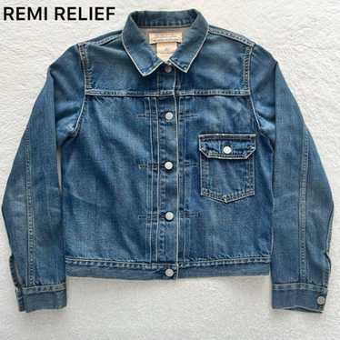 ジャケット・アウター REMI RELIEF Studs Indigo Shirt Long Coat REMI RELIEF Studs Indigo Shirt Long Coat