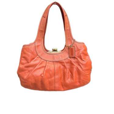 バッグ Coach Ergo Pleated Frame Satchel Bag NWT Coach Ergo Leather Pleated Frame Kisslock Saffron Yellow