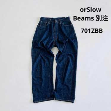 【orSlow×BEAMS BOY】701ZBB(1) orSlow x BEAMS BOY 701ZBB Monroe Pants Special Denim Dark