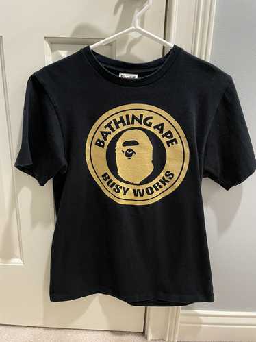A BATHING APE BUSY WORKS Tシャツ　bape 黒 A BATHING APE Busy Works Tee Black SIZE L BAPE T-shirts USED