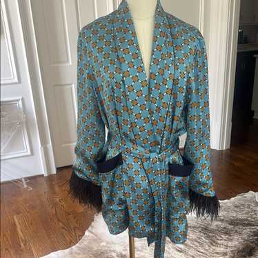 Zara feather satin - Gem