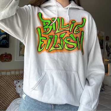 Billie Eilish トレーナー ホワイト BILLIE EILISH x Bershka - FOAM PRINT SWEAT HOODIE
