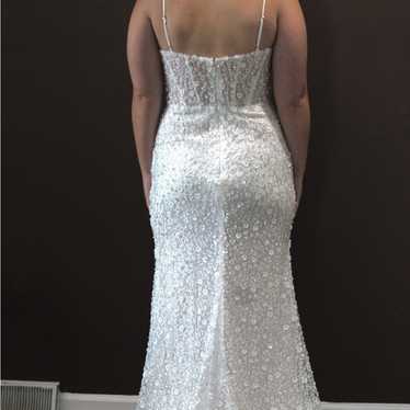 Elegant White Lace Gown - image 1