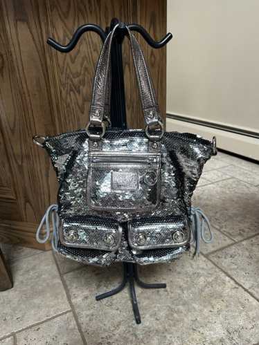 バッグ Coach Poppy Silver Ocelot Shoulder Bag Coach Poppy Shoulder Bag With Removable Crossbody Strap | eBay