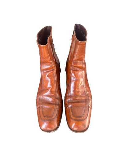 70s/80s USA製 FLORSHEIM ブーツ　ヴィンテージ　9E 茶 Vintage Florsheim Men's Leather Disco Boots, 70's Disco