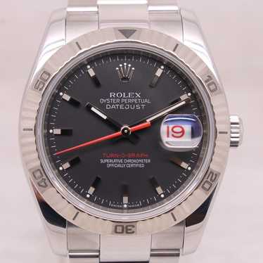 カマタマ　オーセンユニ Rolex Datejust Turnograph 116264 Black Dial Oyster Band 18K
