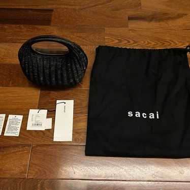 sacai 2way マルシェバッグかごバッグ黒 国内発すぐ届くサカイ マルシェマイクロ Hybrid Marche Micro
