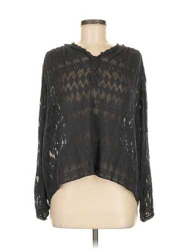 Rebecca Taylor Women Black Long Sleeve Silk Top 6 - image 1