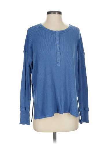 OFFLINE by Aerie Women Blue Long Sleeve Henley S - image 1