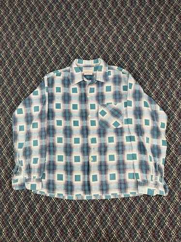 50s Penney's Towncraft Shadow Plaid Wool Shirt Medium - Gem