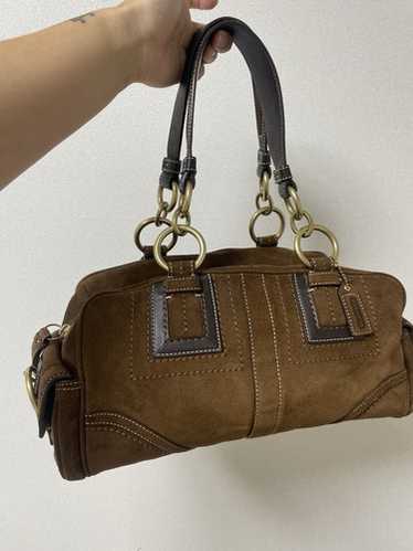 バッグ 00's coach vintage suede handbag Y2K Y2k vintage coach suede - Gem