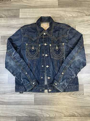 【美品】トゥルーレリジョン JIMMY ROW ダメージ加工 Gジャン XL 希少】トゥルーレリジョン JIMMY ROW Gジャン XL ダメージ加工