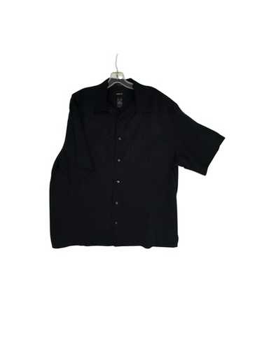 claiborne silk シルク100% 半袖 シャツ ブラック 黒 M Claiborne 半袖シャツ M シルク100% | 古着屋OLDGREEN