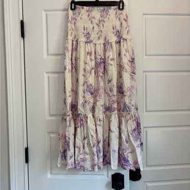 Loveshackfancy Cream And White Tiered Maxi Skirt - image 1