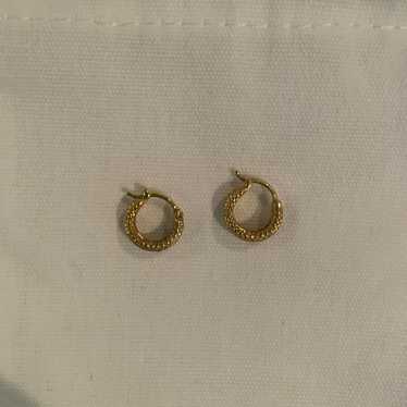 【MONICA VINADER】ドイナ ハギーフープピアス Monica Vinader Gold Plated Vermeil Silver Fiji Diamond