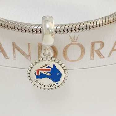 アクセサリー PANDORA Australia Hanging Charm Pandora Australia Flag Exclusive Dangle Charm Pendant Travel