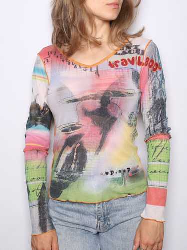 Cop copine print mesh - Gem
