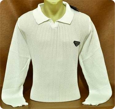 【関税込み】prada Mesh knit shirt PRADA】関税込☆メッシュニット クルーネックTシャツ