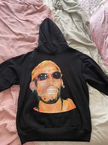 Vlone Rodman Devil Hoodie Black ヴィーローンロッドマンコラボ Vlone Rodman Airbrush Hoodie Black Men's - SS22 - US