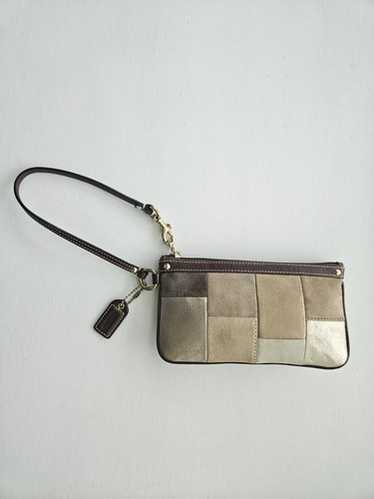 バッグ Coach Wristlet Velvet Suede Patchwork Suede patchwork coach - Gem