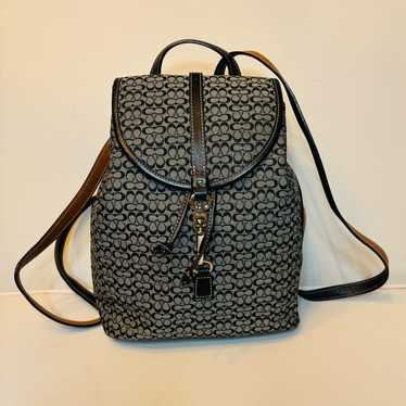 バッグ Vintage Coach Retro Classic Backpack 1994 COACH Vintage Black Leather Backpack Made in the United