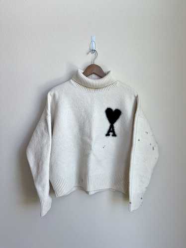 ★★AMI PARIS★★ Brushed Choker Knit Beige HKS053028250 HKS AMI PARIS Brushed Choker Knit Beige HKS053028250 HKS (AMI