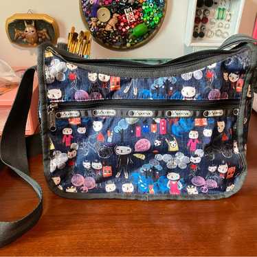 LeSportsac メッシュバッグ ホワイト 美品！完売品 MESH BUCKET TOTE ライムメッシュ｜レスポートサックの