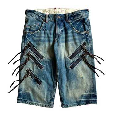 【TORNADO MART】crocodile flared pants 00s Tornado Mart Crocodile Skin Flared Lace-Up Pants – Paroxa