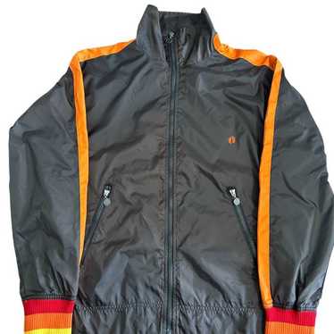 ジャケット・アウター [Vintage] 90s Gray Line Swing-top jacket Classic Iconic Racer Oversized Windbreaker Jacket