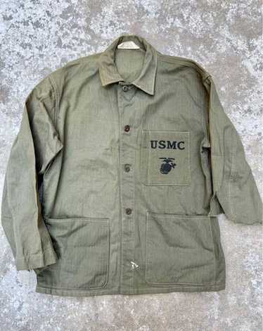 実物　40's USMC P-53 HBT ユーティリティジャケット 1940's USMC P-53 HBT UTILITY SHIRT - Cocky Crew Store