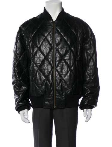 GUCCI★素敵！QUILTED BLACK LEATHER BOMBER JACKET 793726_XNA3M_1060_014_100_0000