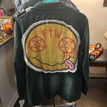 Drop Dead Clothing bmth タイダイ　ニットパーカー　M Drop Dead Clothing bmth タイダイ ニットパーカー M