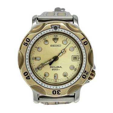 完動美品 セイコー ダイバー SCUBA 200m 5H25-6000 白文字盤 完動美品 セイコー ダイバー SCUBA 200m 5H25-6000 白文字盤