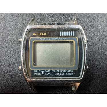 SEIKO ALBA PANELIGHT ALARM CHRONOGRAPH 腕 Seiko Alba Quartz Y736-4A40 Pane Light Alarm Chronograph
