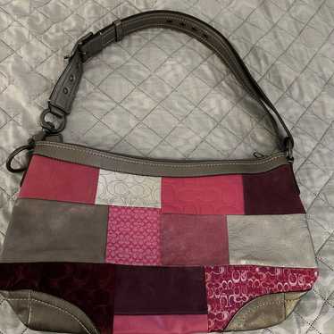 バッグ Coach Signature Patchwork Hand Bag Pink Coach pink patchwork - Gem