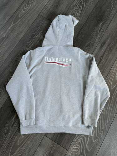 【国内発】BALENCIAGA POLITICAL CAMPAIGN ロゴプリントフーディ 国内発】BALENCIAGA POLITICAL CAMPAIGN ロゴプリントフーディ